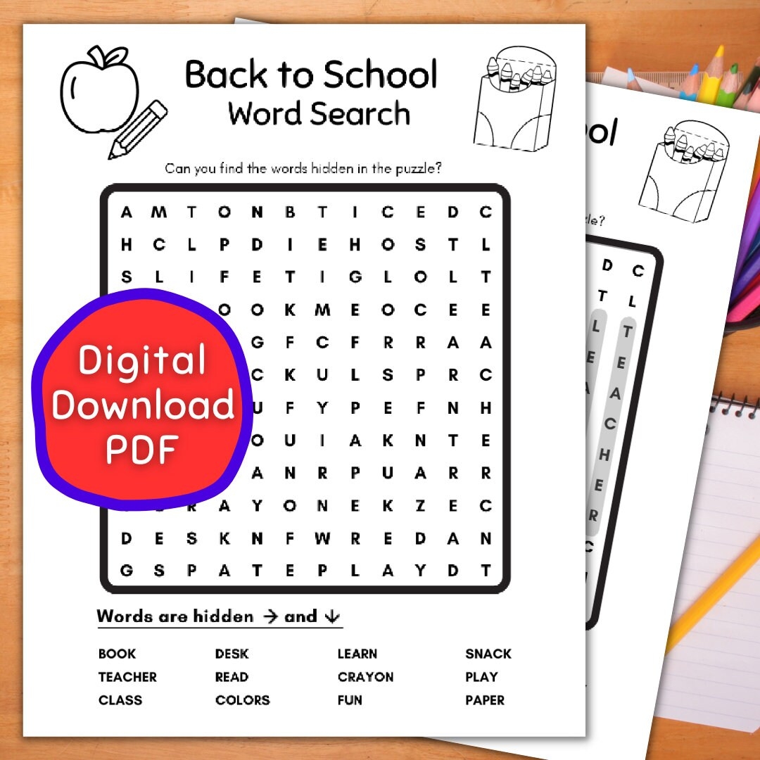 Back To School Word Search Black And White Second Grade Back To School Word Search Printable Etsy Back To School Word Search Black And White Second Grade Back To School Word Search Printable Etsy