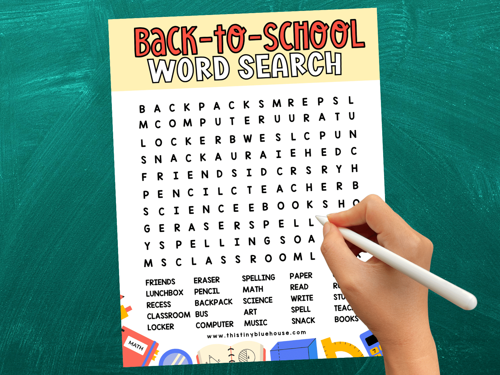 Back To School Word Search For Kids This Tiny Blue House Back To School Word Search For Kids This Tiny Blue House