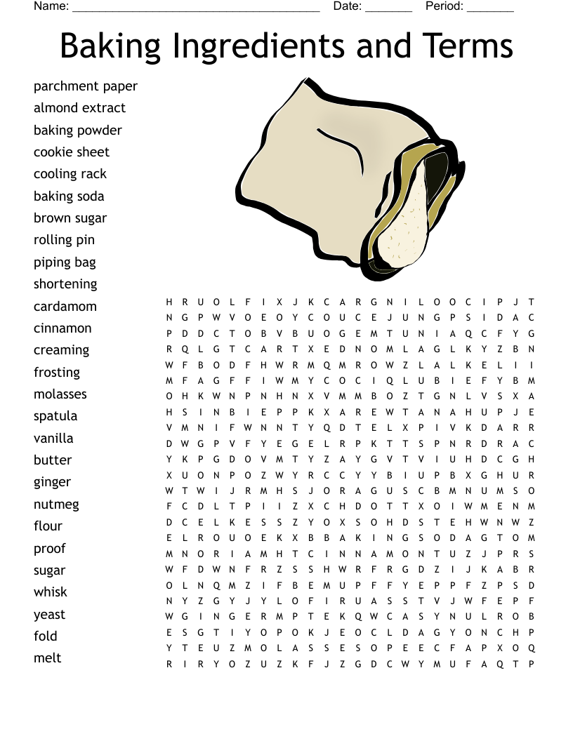 Cooking Word Searches Printables