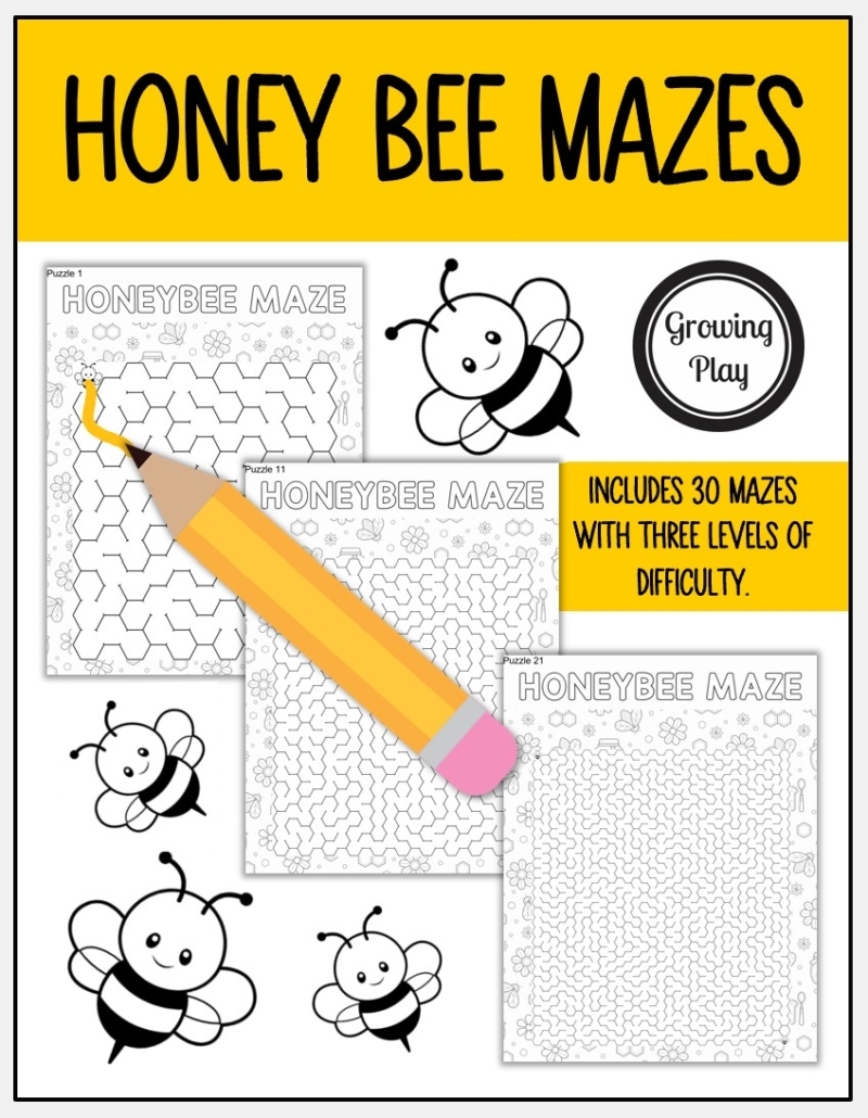 Bee Word Search Printable Free PDF Growing Play