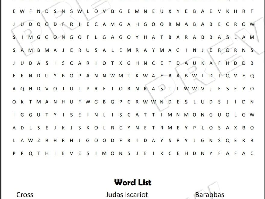 Bible Word Search Easter Payhip