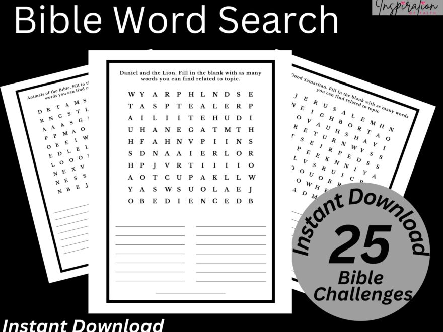 Bible Word Search Fill In The Blank Bible Printables Bible Activity Pages Bible Puzzles For Adults Printable Bible Word Search Etsy