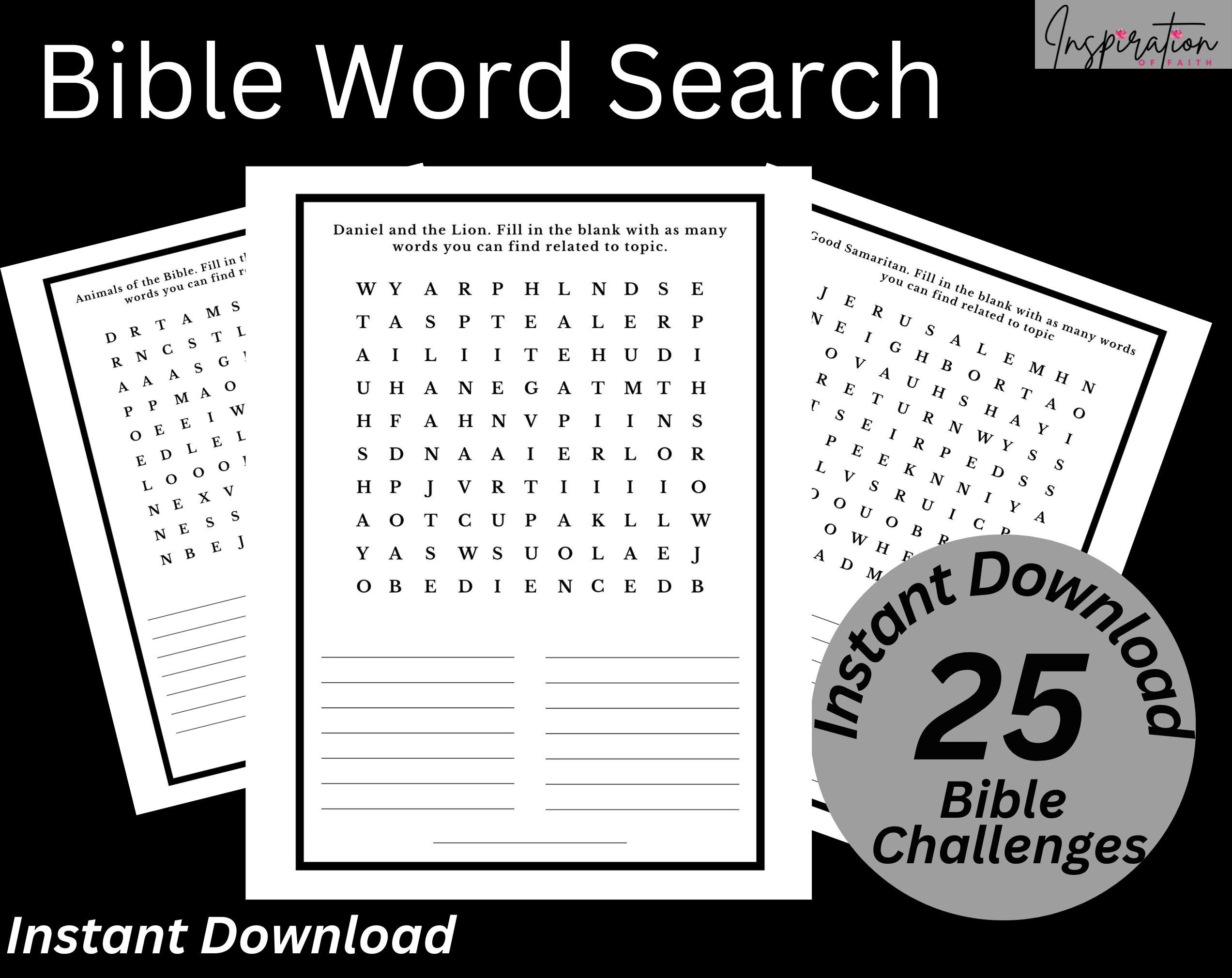 Bible Word Search Fill In The Blank Bible Printables Bible Activity Pages Bible Puzzles For Adults Printable Bible Word Search Etsy
