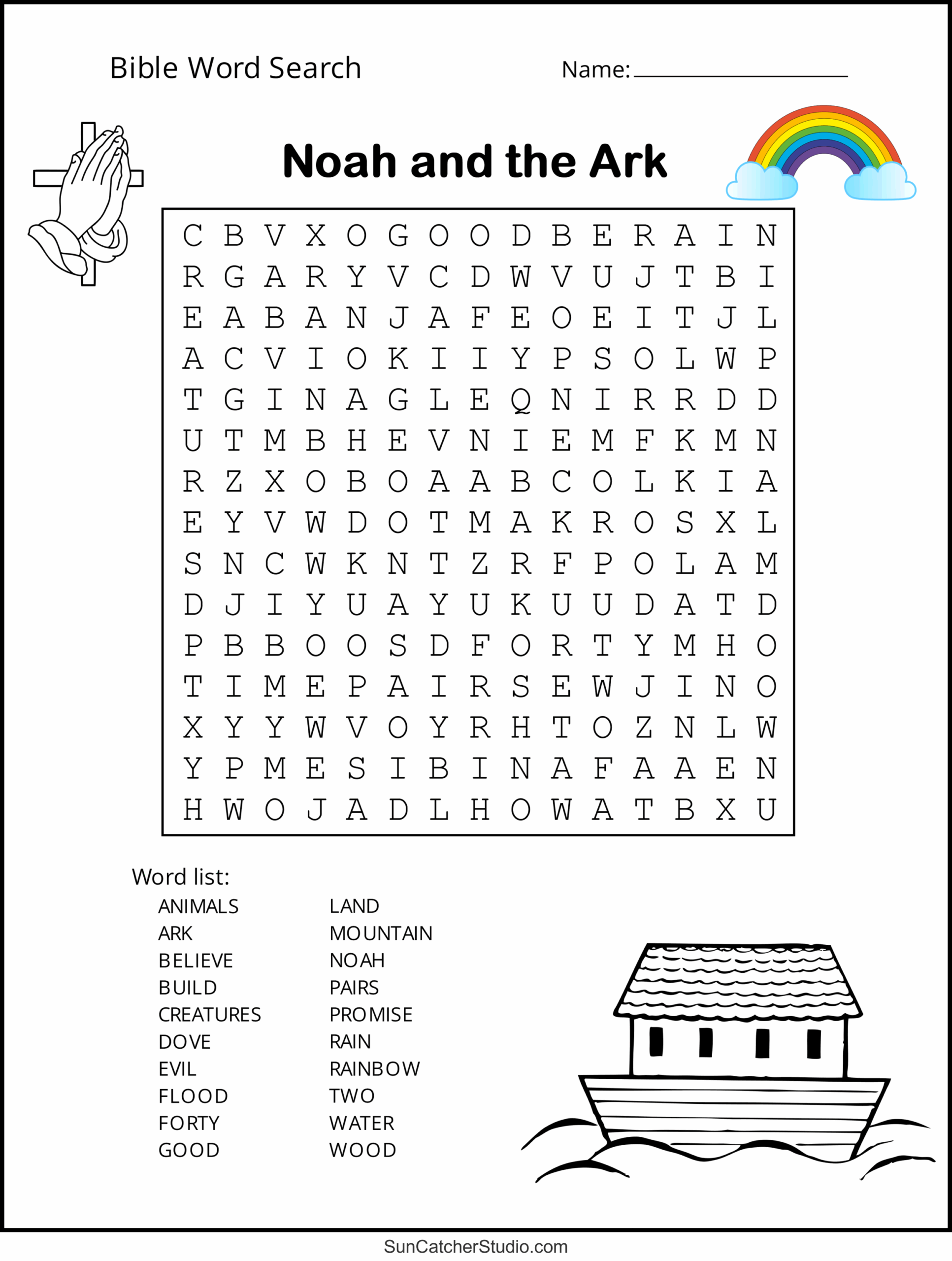 Bible Word Search Free Printable Christian Puzzles Free Printables Monograms Design Tools Patterns DIY Projects