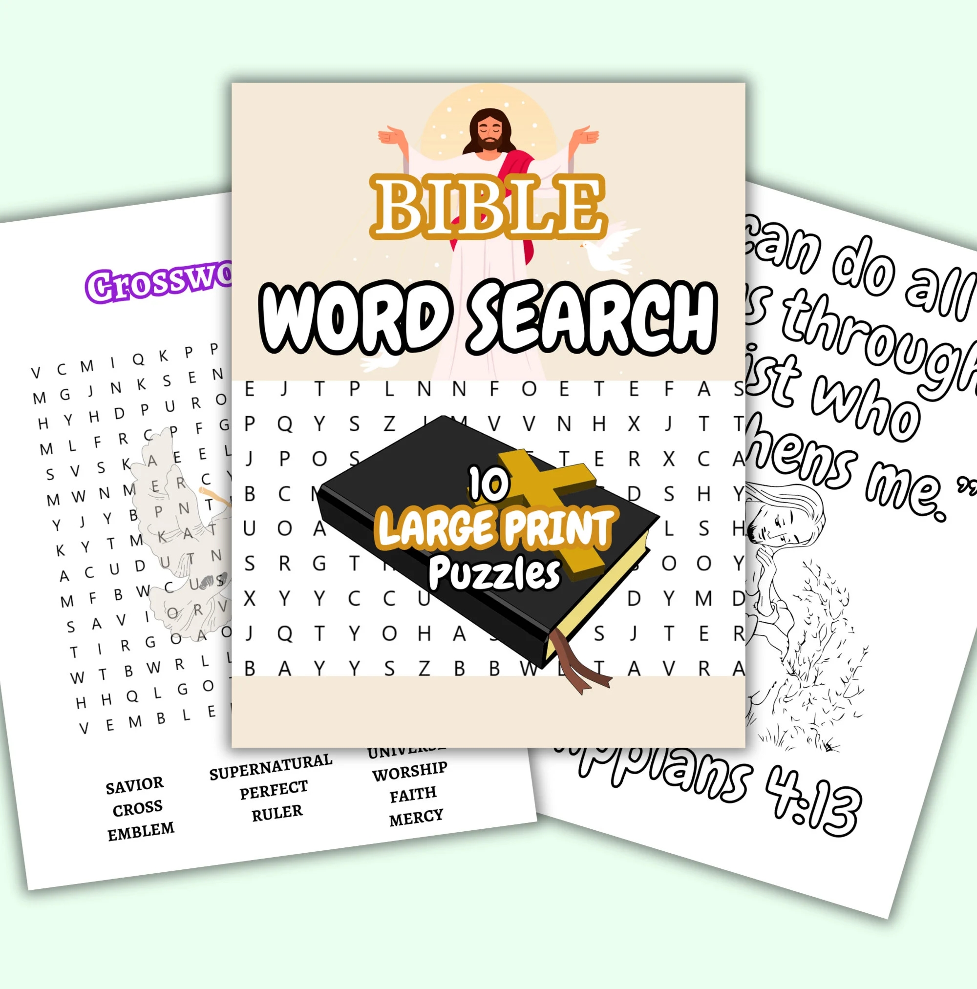 Bible Word Search Games Bible Games Printable Religious Game For Kids And Adults Fun Church Activity Book Christian Activity VBS Game Etsy