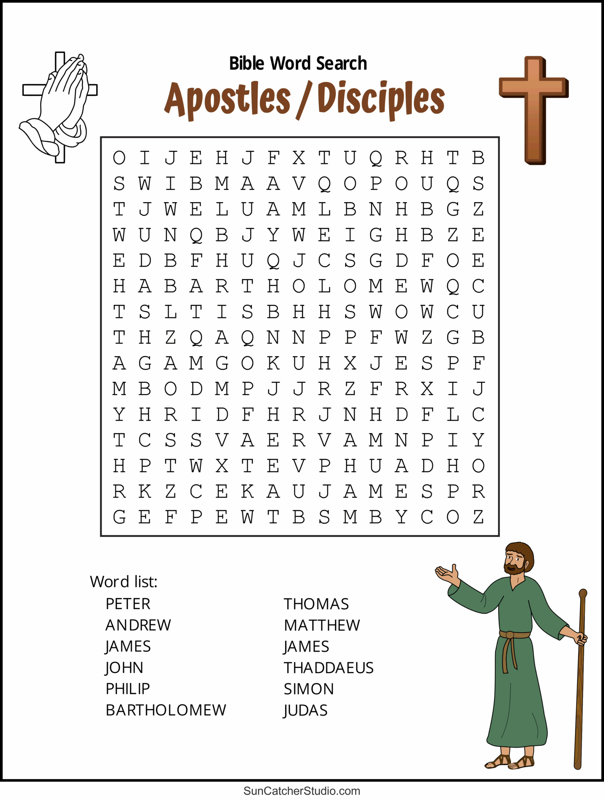 Free Printable Word Search Matthew 21