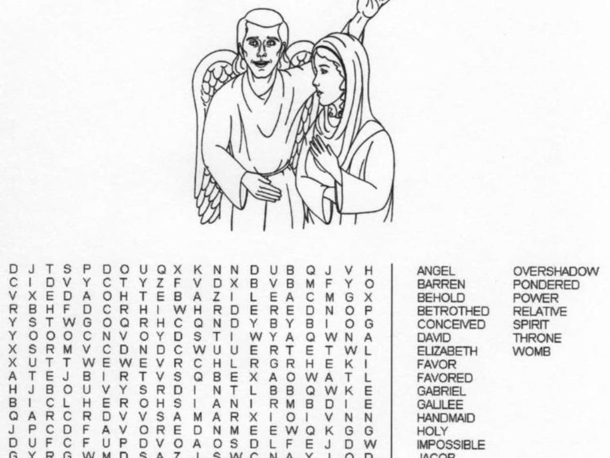 Hail Mary Word Search Printable