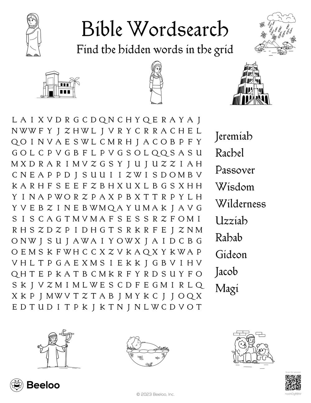Bible Wordsearch Beeloo Printable Crafts And Activities For Kids