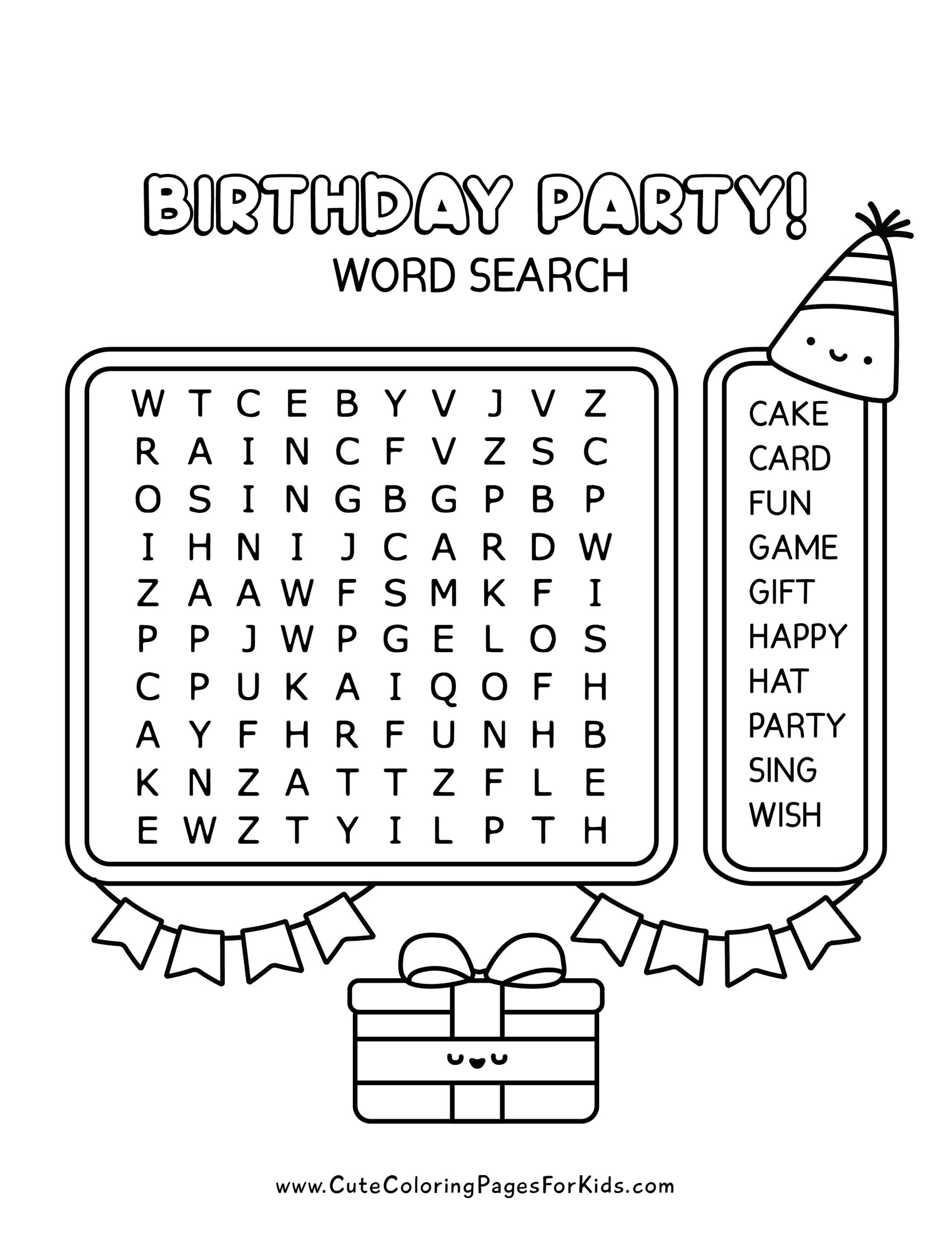 Fun Word Search For Teens Printable