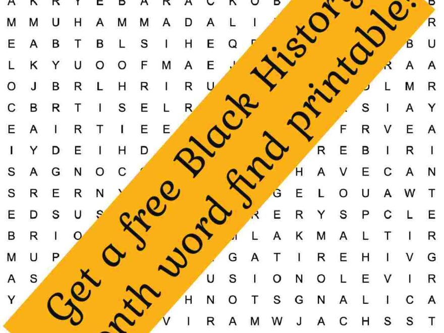 Black History Month Word Search Free Printable With Answer Key