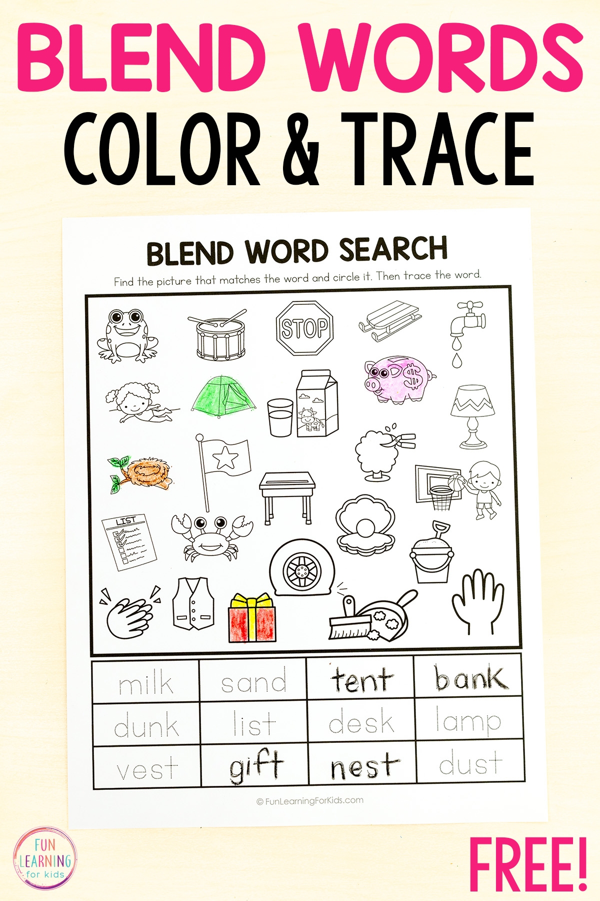 First Grade Word Search Printable Sheets