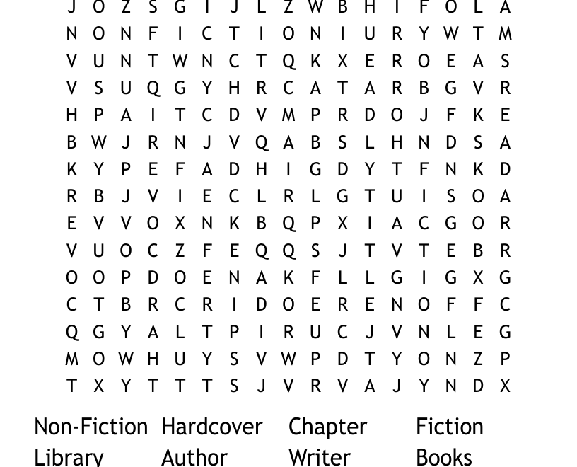 Books Word Search WordMint