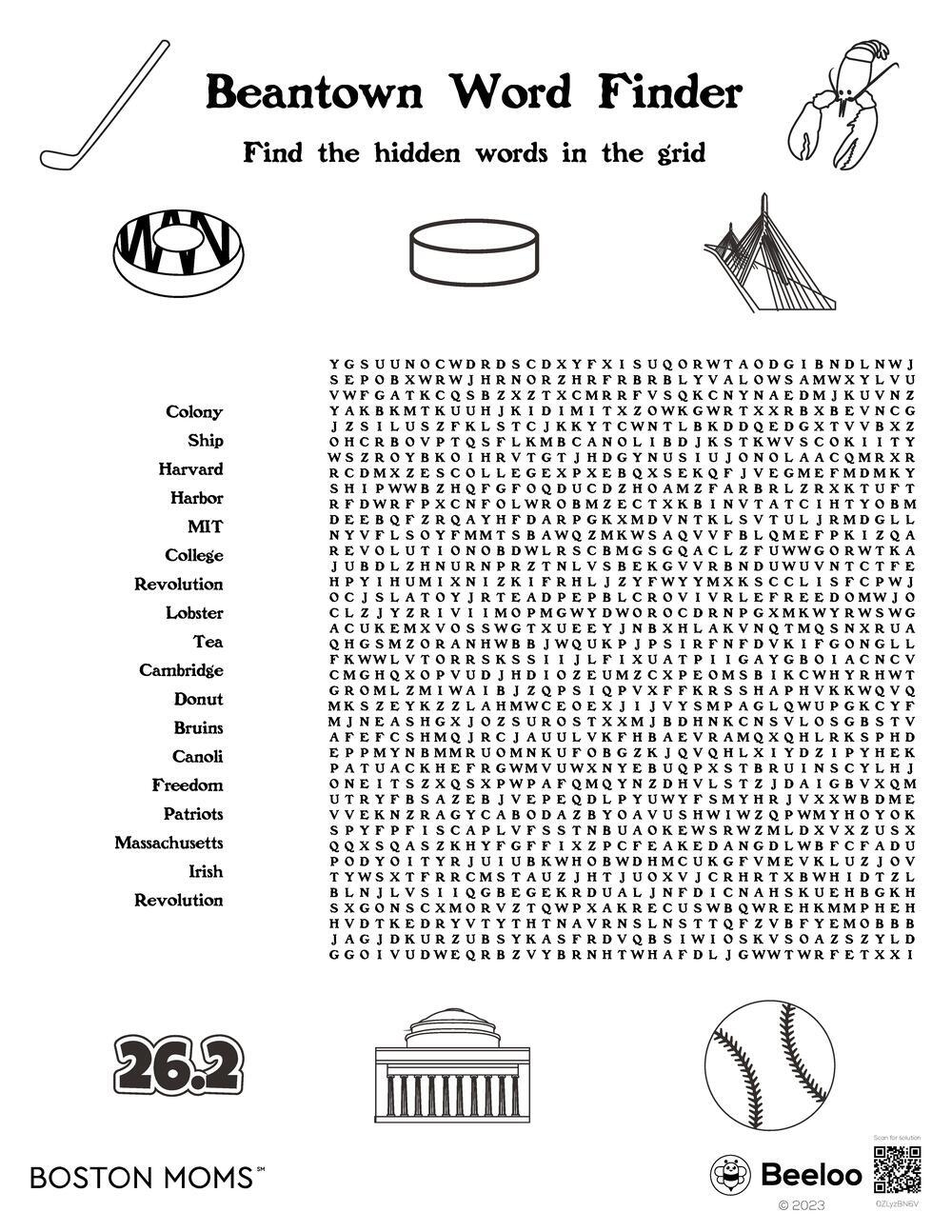 Boston themed Word Searches Beeloo Printable Crafts And Activities For Kids
