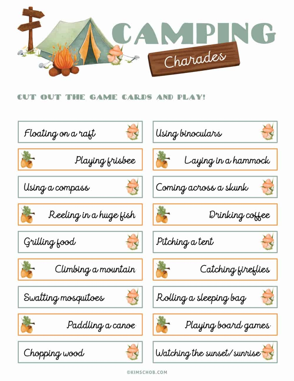 Lets Go Camping Printable Word Searches