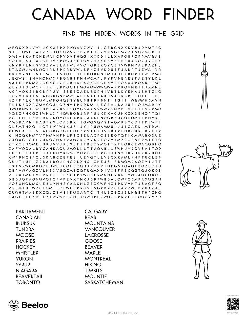 Free Printable Hidden Word Search