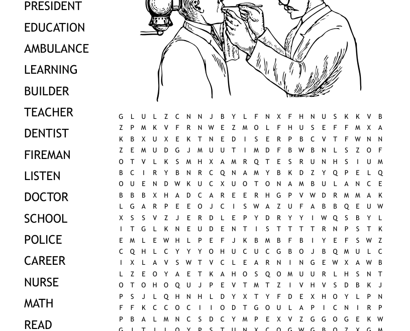 Career Day Word Search WordMint