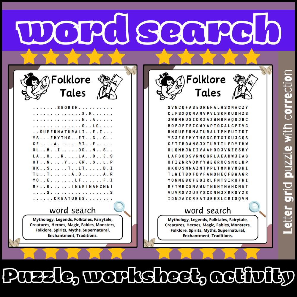 Cartoon Characters Word Search Puzzle Worksheet Activity Made By Teachers