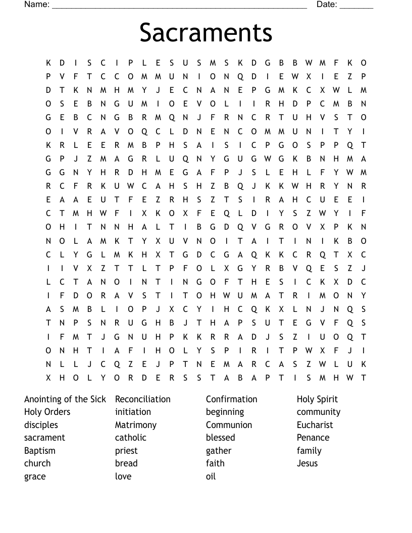 CATHOLIC EDUCATION Word Search WordMint