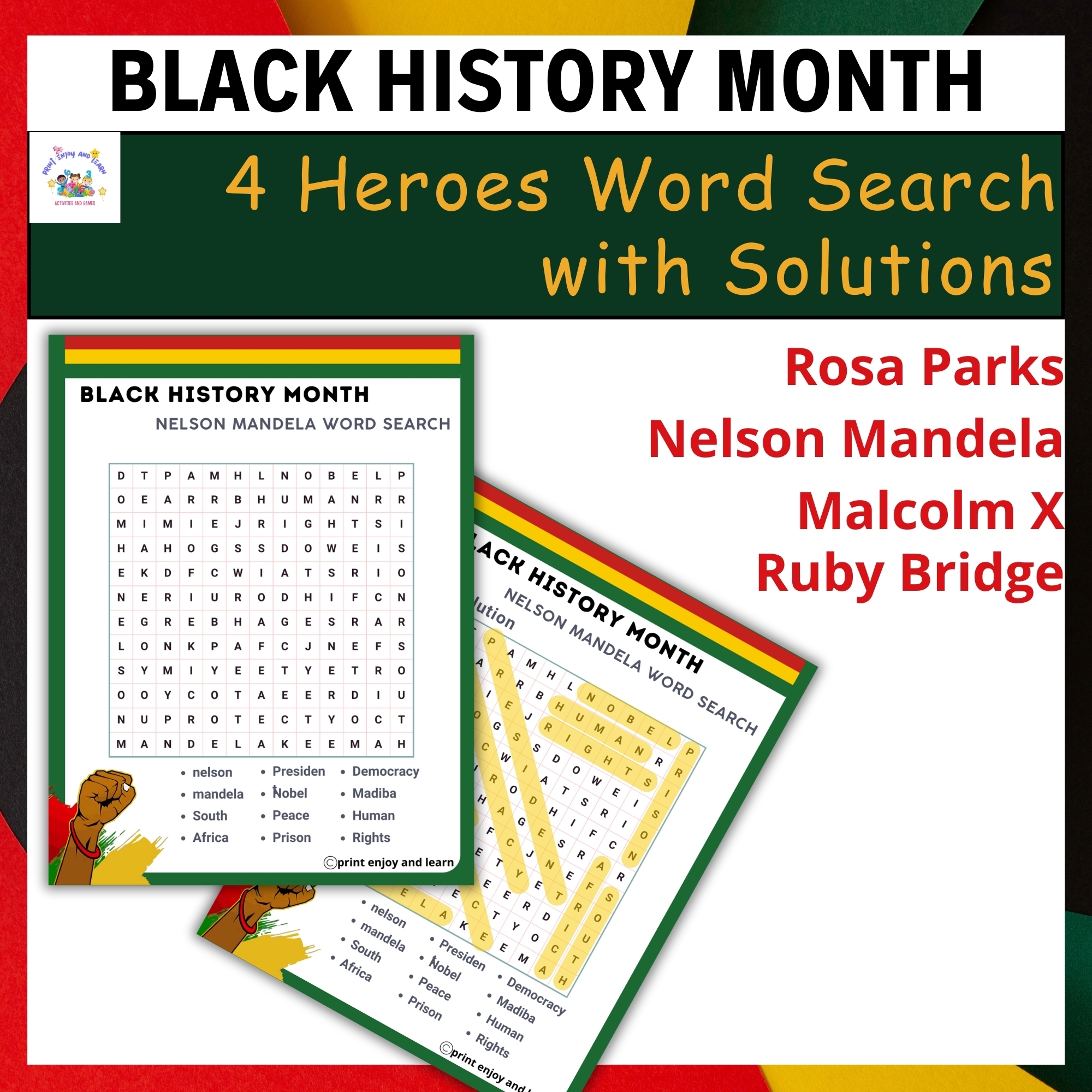 Hero Word Search Printable For 1st Grade