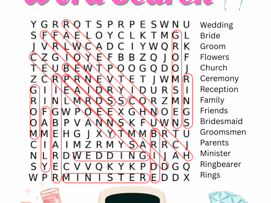 Celebrate With This Free Printable Wedding Word Search