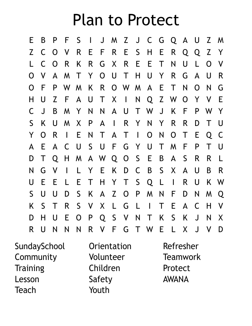 Children s Safety Word Search WordMint