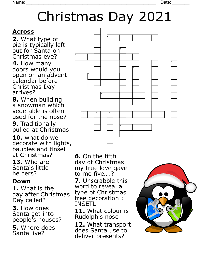 Christmas Quiz Word Search WordMint