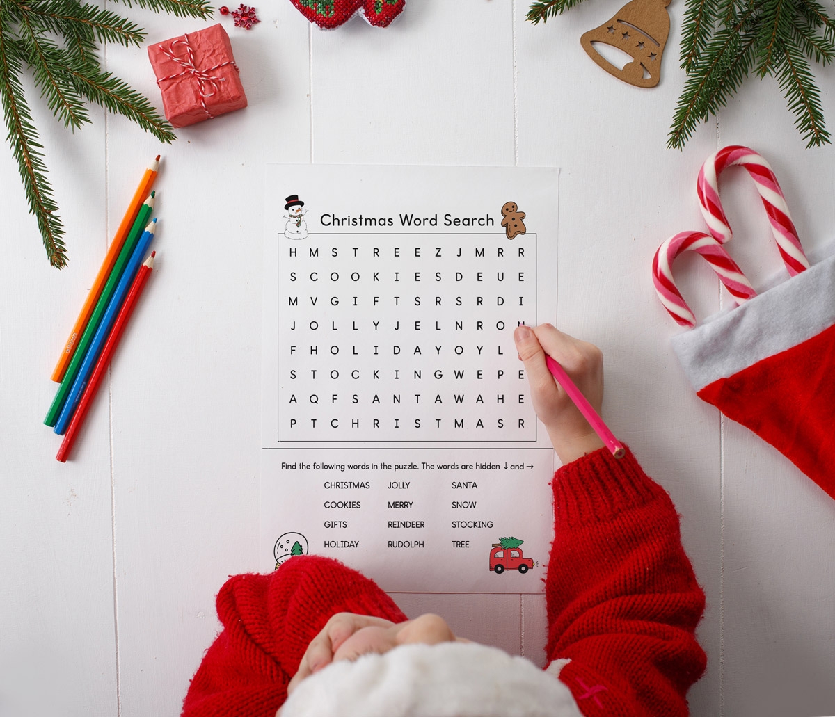 Easy Christmas Word Search Free Printable