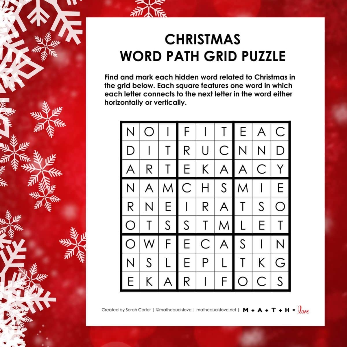 Free Christmas Word Search Puzzles Printable
