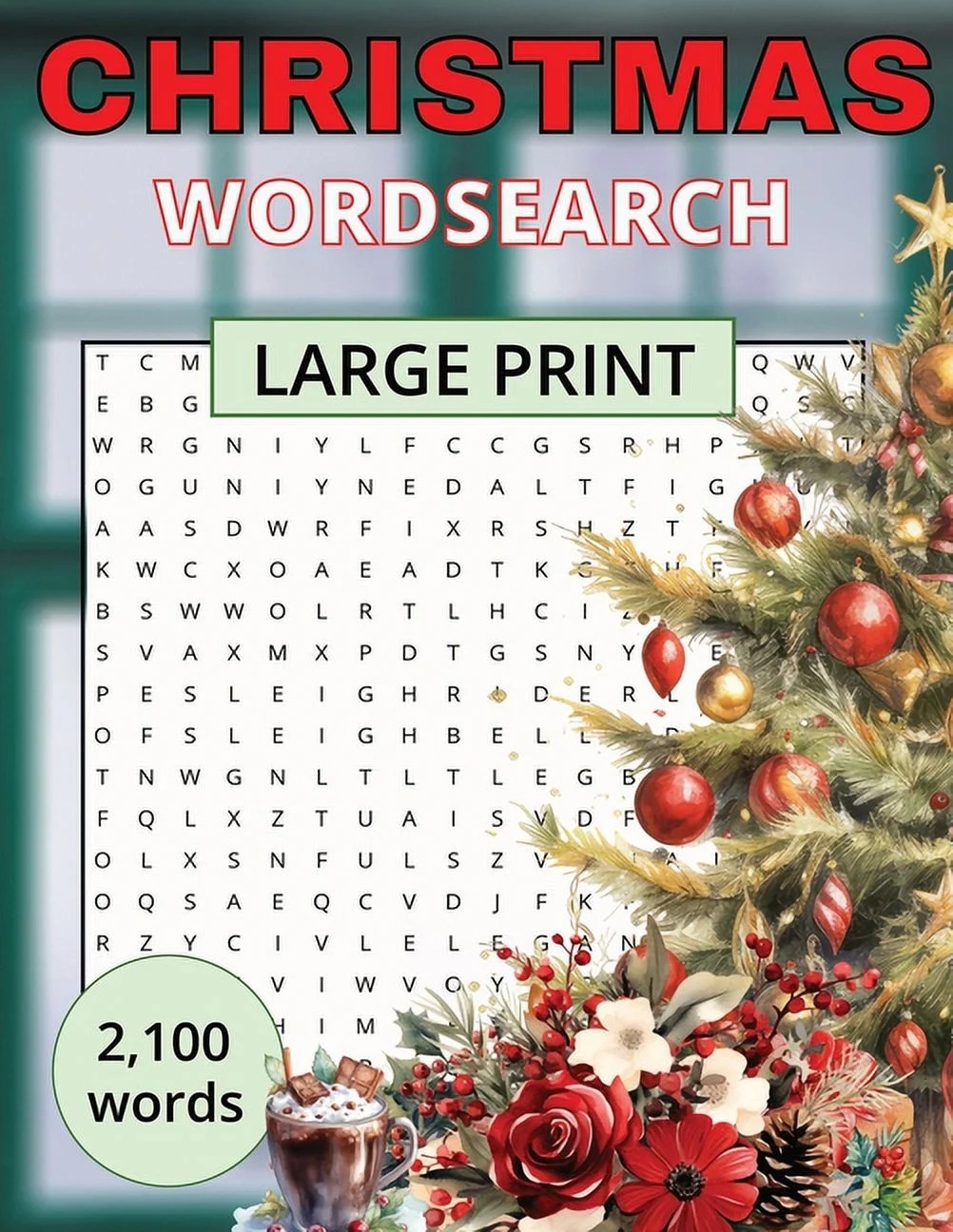 Christmas Word Search 100 Themed Puzzles Large Print Paperback Large Print Walmart