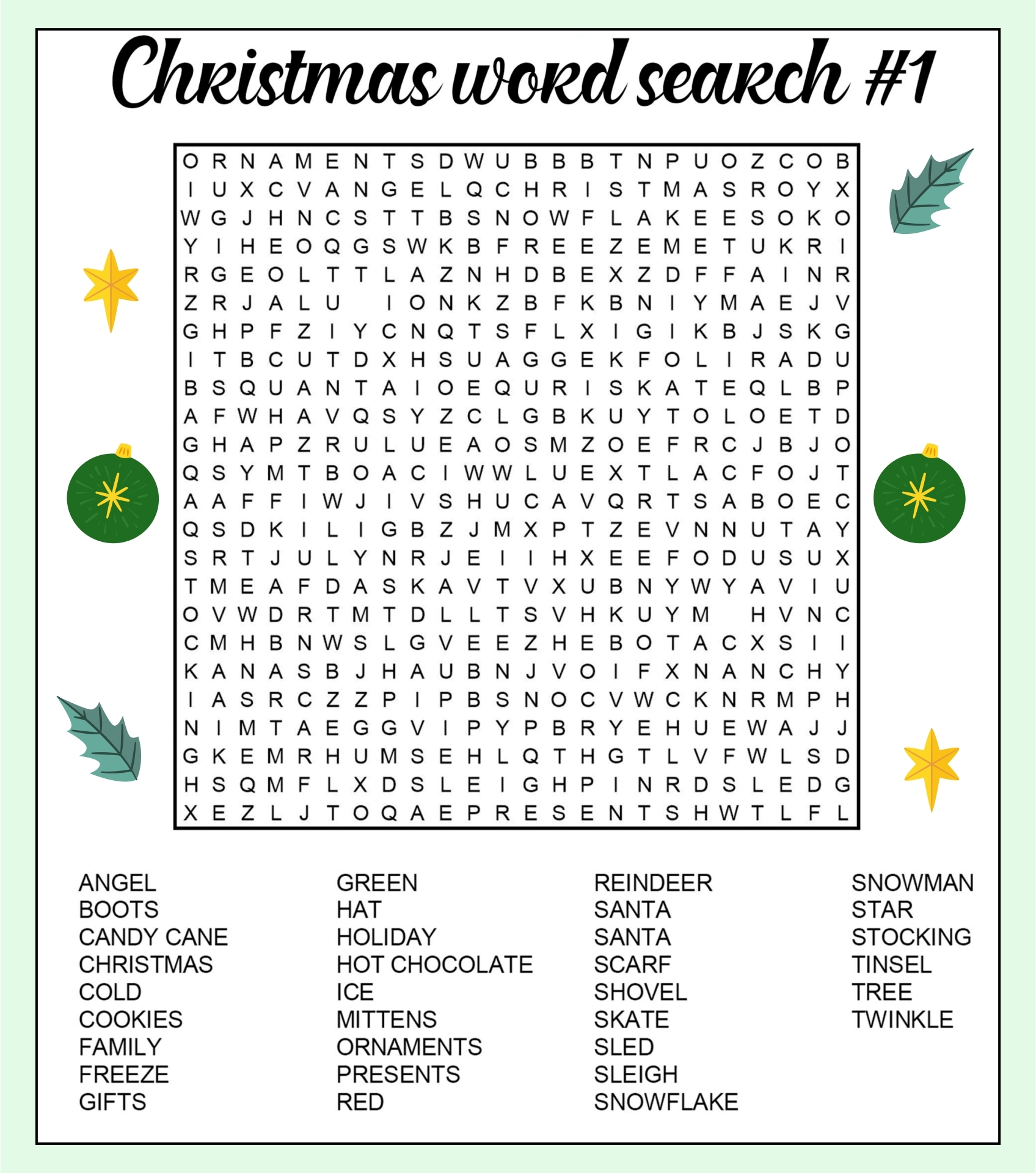 Hard Free Printable Difficult Word Search