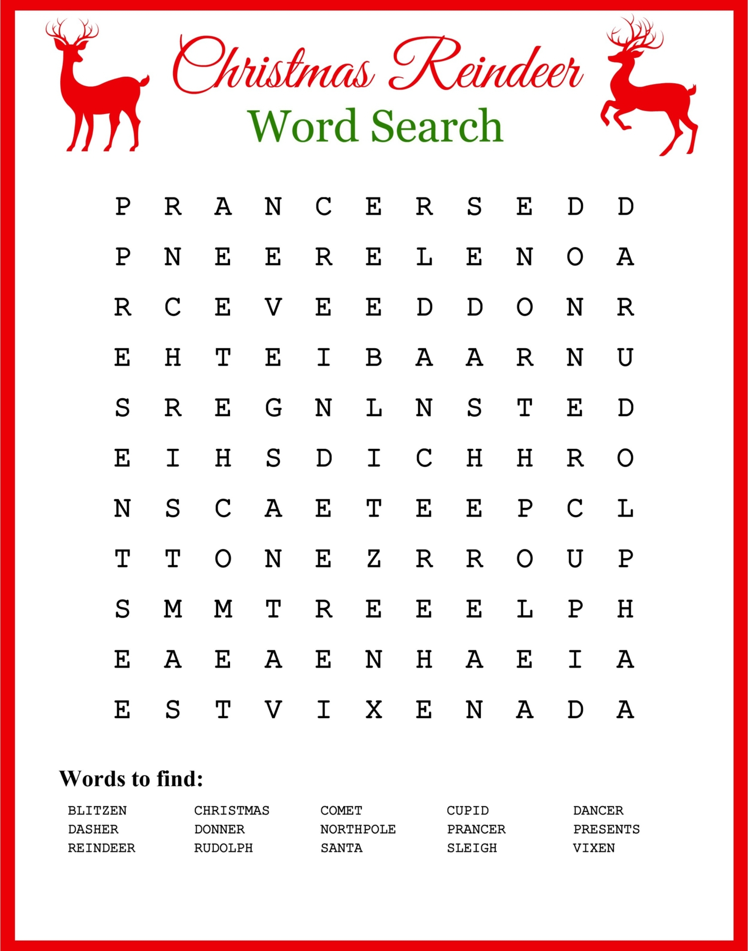 Free Printable Word Search Puzzles Christmas