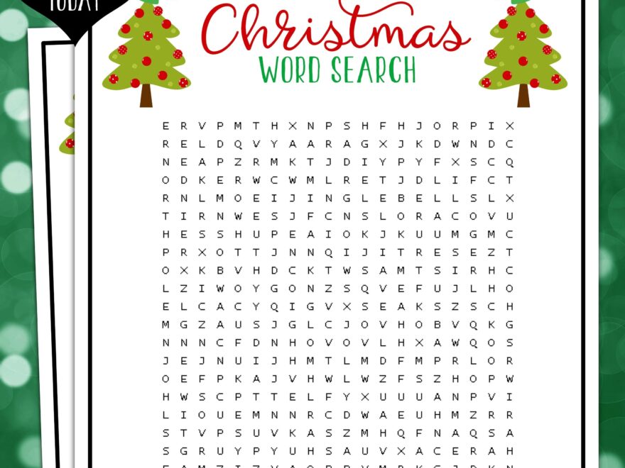 Christmas Word Search Christmas Party Games Xmas Puzzle Fun Christmas Games For Adults And Kids Christmas Printable Game Etsy