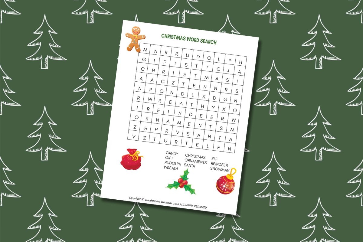 Free Word Search Printable Christmas