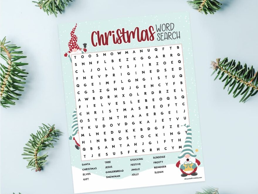 Christmas Word Search FREE Printable For Kids Favorite Printables