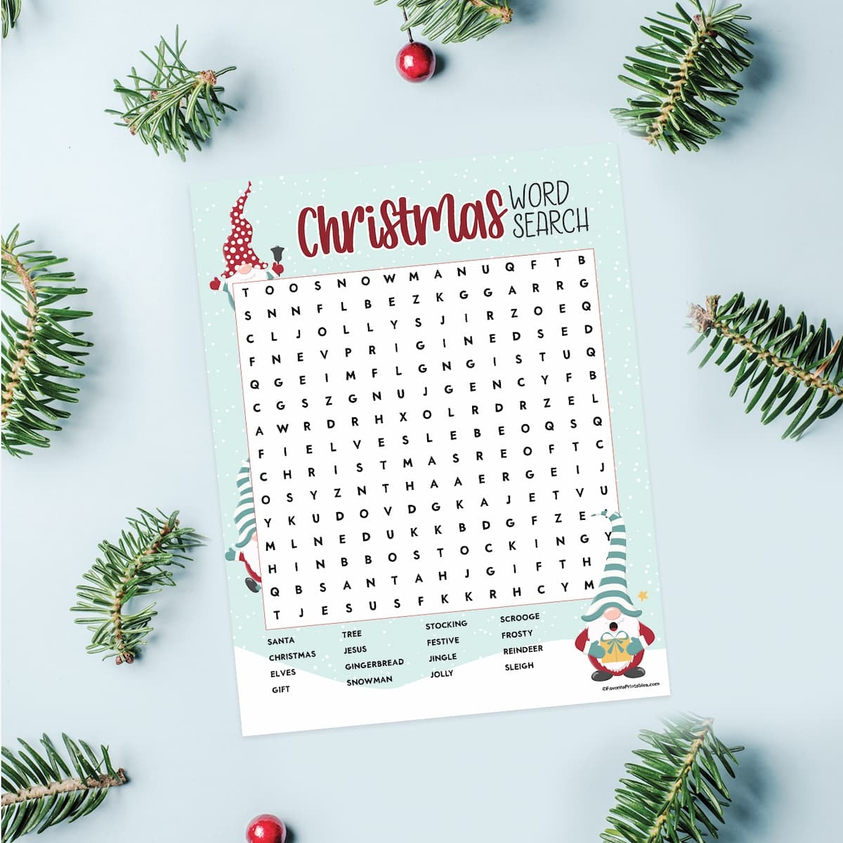 Christmas Word Search FREE Printable For Kids Favorite Printables