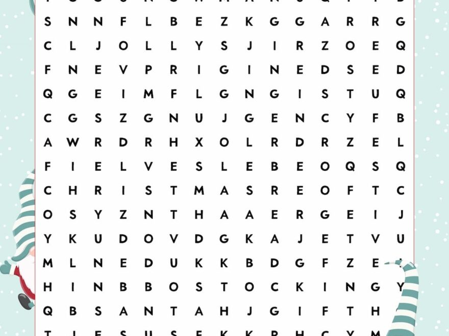 Christmas Word Search FREE Printable For Kids Favorite Printables