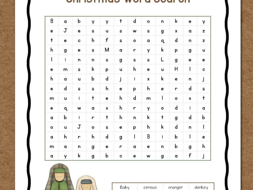 Christmas Word Search Free Printable Mamas Learning Corner Worksheets Library