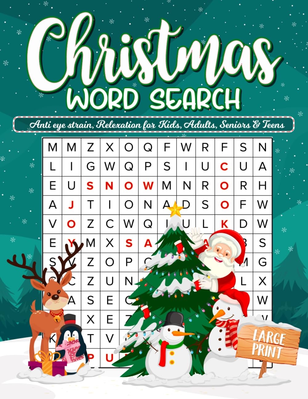 Christmas Word Search Large Print A New Fun And Challenging Christmas Themed Word Search Puzzle Book For Adults Large Print Christmas Activity Book Miss Lydia Publishing 9798865327004 Amazon Books