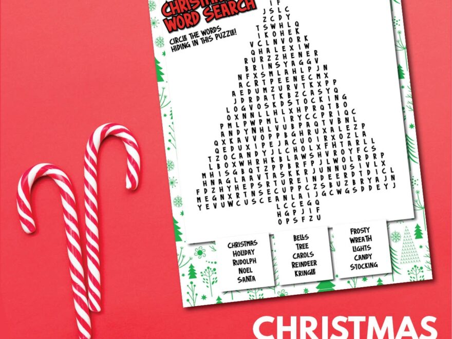 Christmas Word Search Left Brain Craft Brain