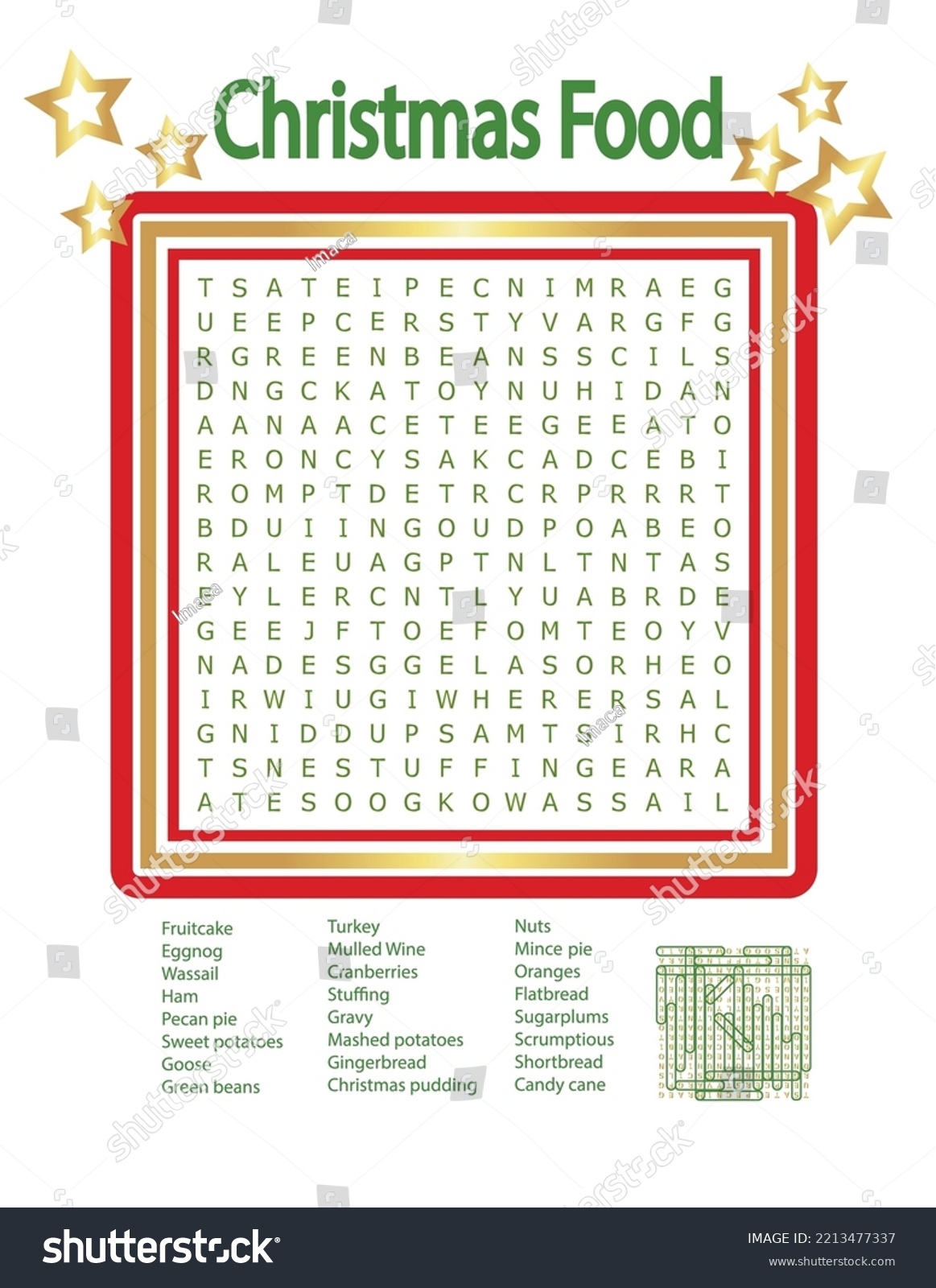 Christmas Word Search Puzzle Answers Party Stock Vector Royalty Free 2213477337 Shutterstock