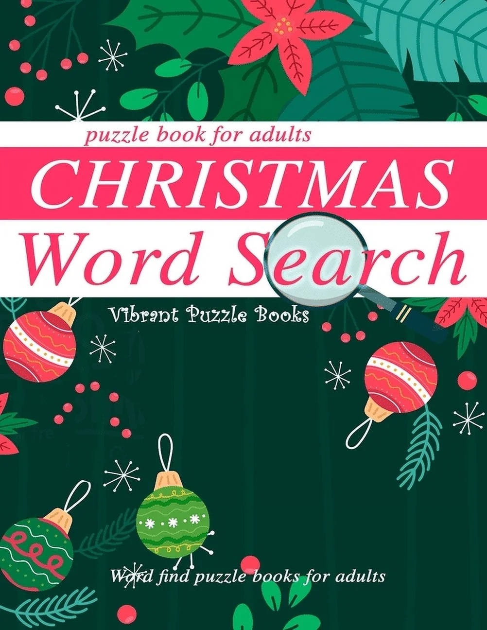 Christmas Word Search Puzzle Book For Adults Word Find Puzzle Books For Adults Paperback Large Print Walmart