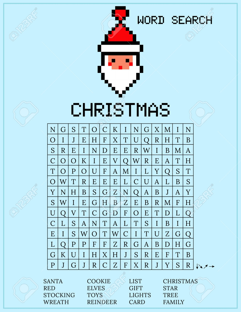 Printable Holiday Word Search Puzzles