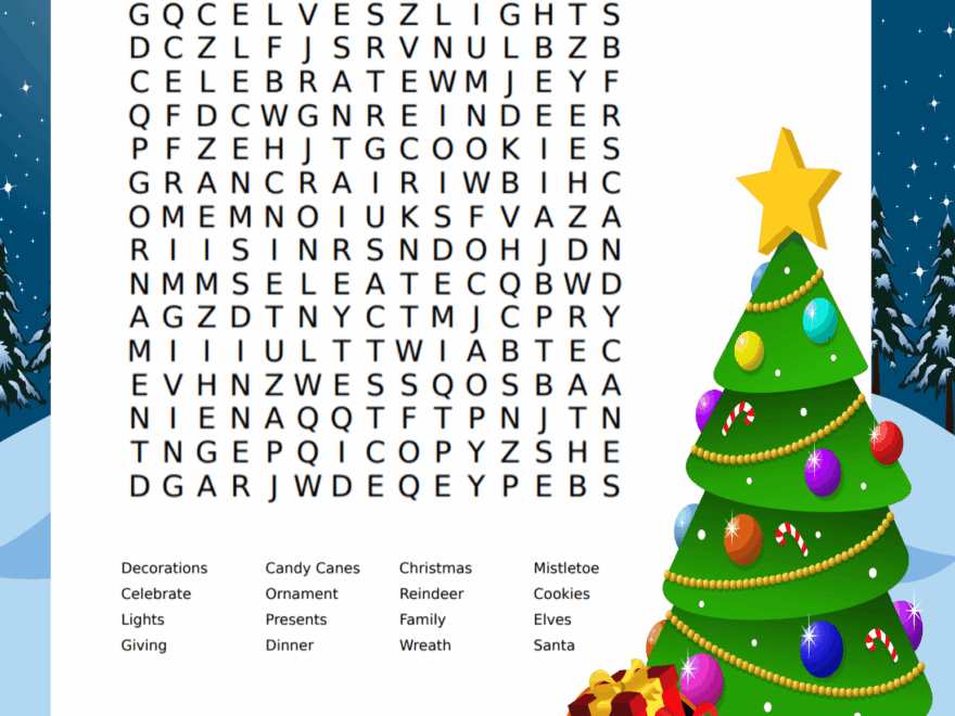 Christmas Word Search Two Kids And A Coupon