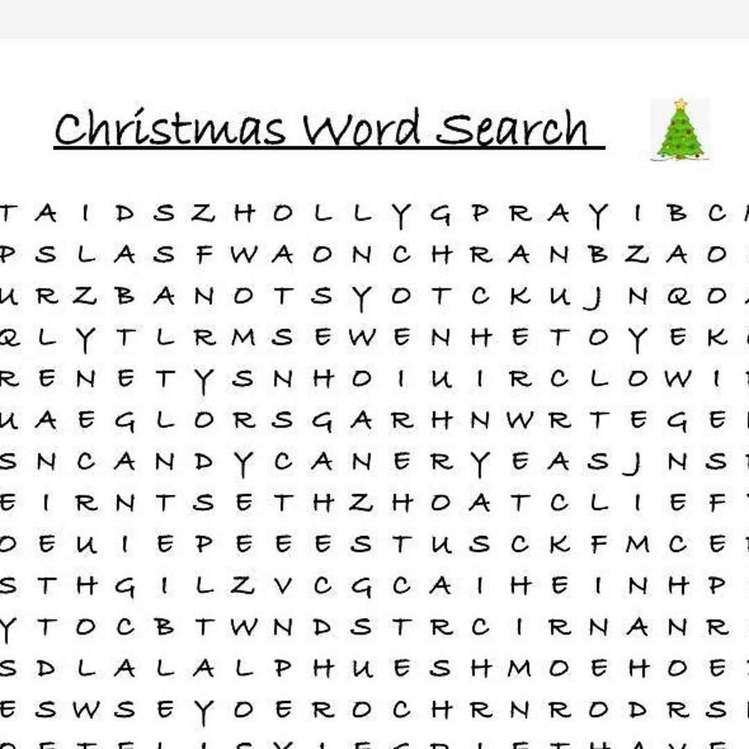Christmas Word Searches In Hard And Easy Versions Etsy