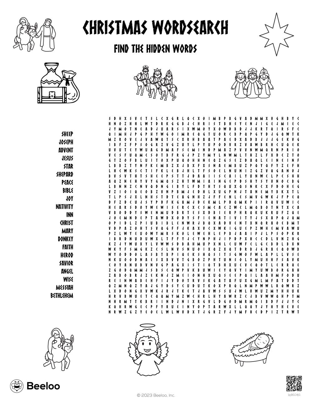 Christmas Wordsearch Beeloo Printable Crafts And Activities For Kids