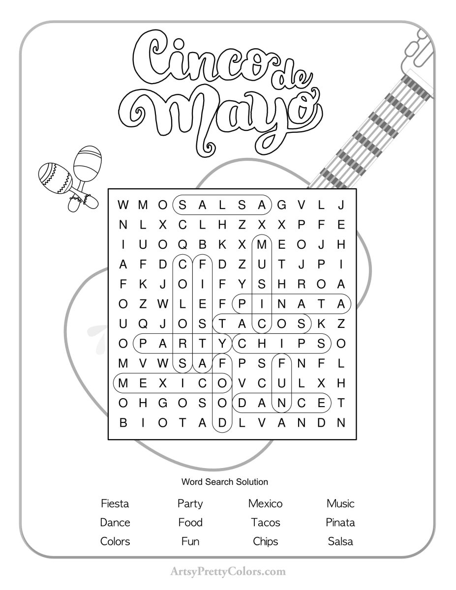 Free Printable Cinco De Mayo Word Search