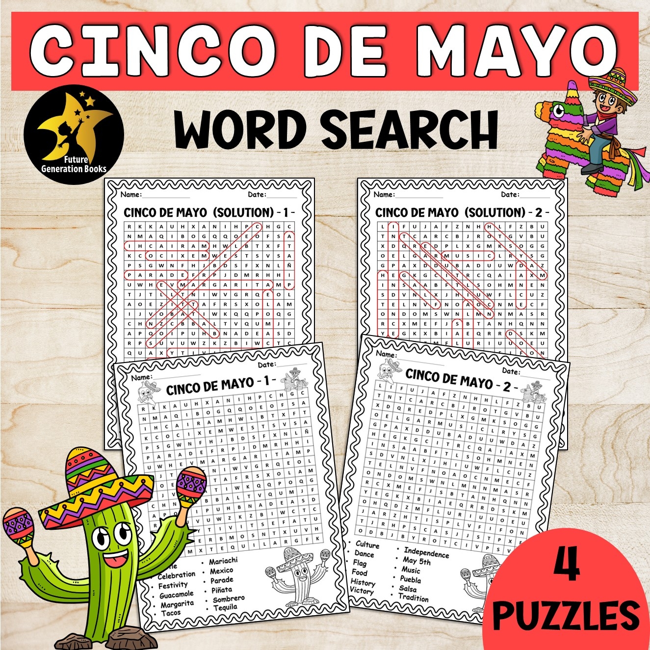 Printable Mexico Fiesta Word Search