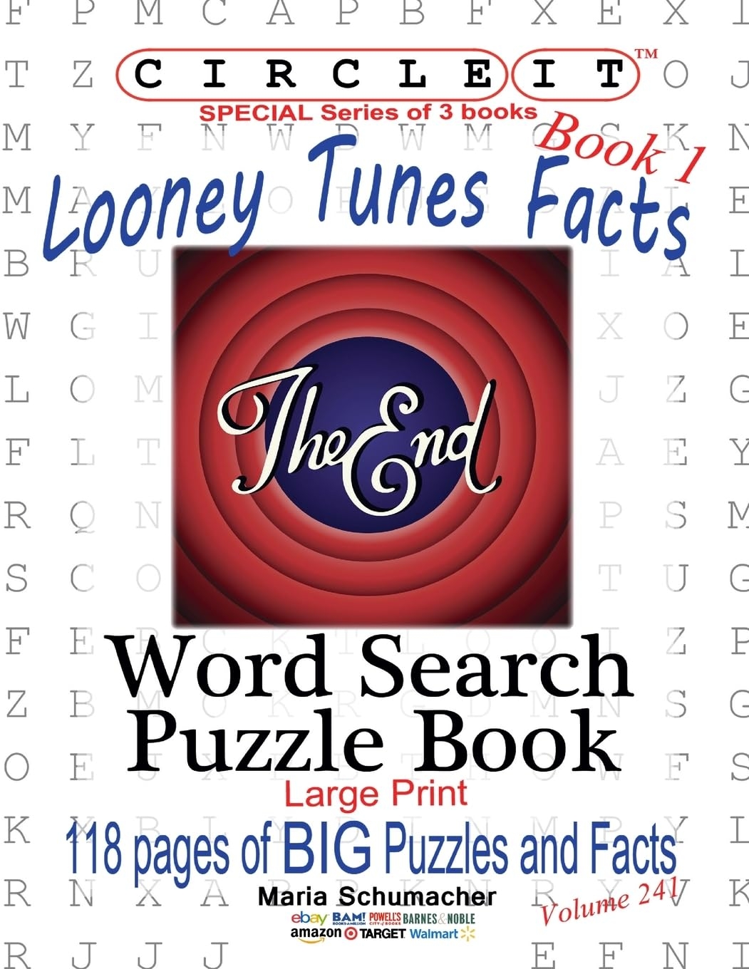 Circle It Looney Tunes Facts Book 1 Word Search Puzzle Book Lowry Global Media LLC Schumacher Maria Schumacher Mark 9781950961269 Amazon Books