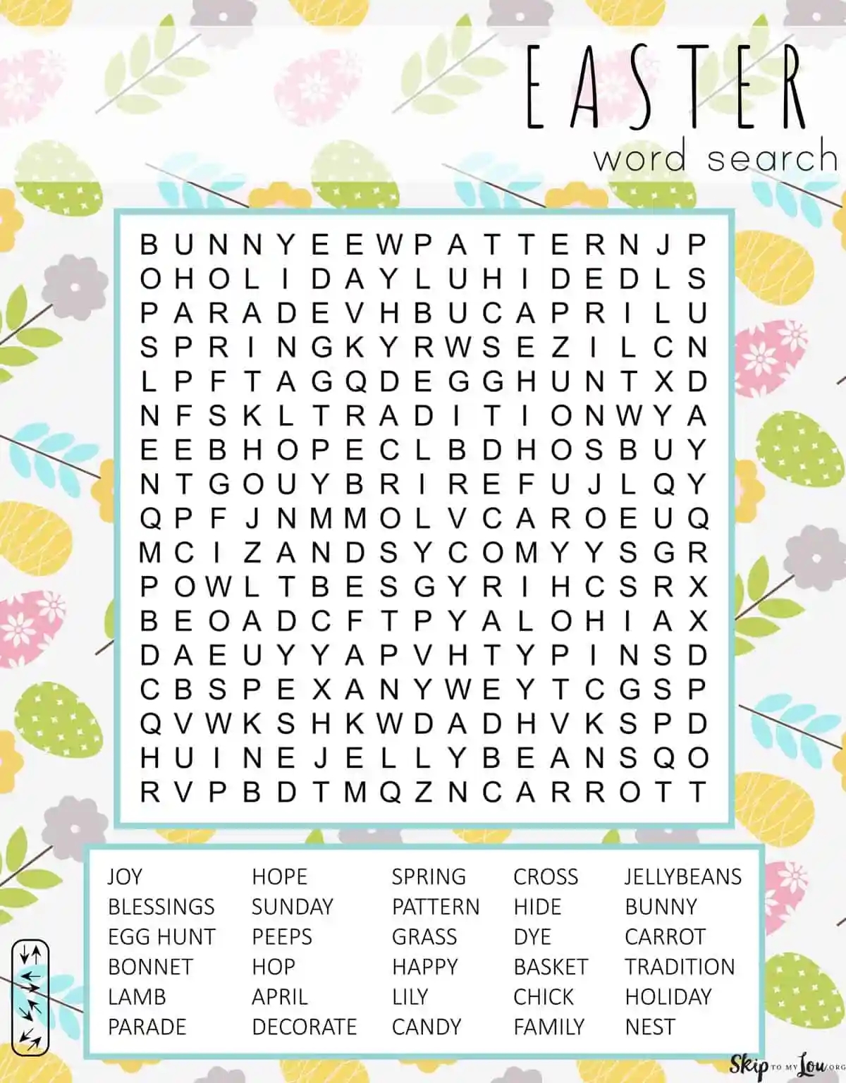 Easter Word Search Free Printables