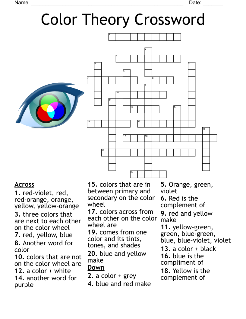 Colour Wheel Word Search WordMint